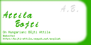 attila bojti business card